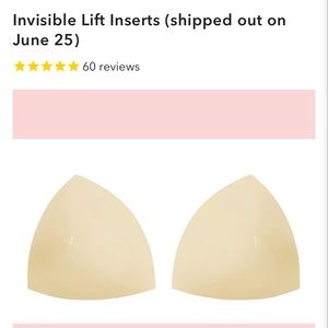 BOOMBA invisible bra inserts lightly padded